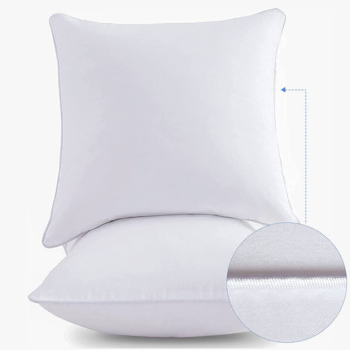 Lipo 18 x 18 Pillow Inserts (Set of 2) - Throw Pillow Inserts - Euro Pillow Inserts Down Pillow Inserts - Decorative Pillow Insert Pair - White Couch Pillow