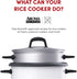 Aroma Housewares 6-Cup (Cooked) (3-Cup Uncooked) Pot Style Rice Cooker and Food Steamer (ARC-743-1NG), White