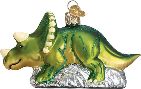 Old World Christmas Triceratops Glass Blown Ornaments for Christmas Tree