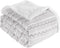BEAUTEX Sherpa Fleece Throw Blanket Super Soft Fuzzy Cozy Plush Grey Sherpa Plush Throw Blanket for Kids Children Teens Young Girls or Adult for Sofa Couch Bed (50" x 60", Light Grey Stripe)