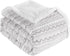 BEAUTEX Sherpa Fleece Throw Blanket Super Soft Fuzzy Cozy Plush Grey Sherpa Plush Throw Blanket for Kids Children Teens Young Girls or Adult for Sofa Couch Bed (50" x 60", Light Grey Stripe)