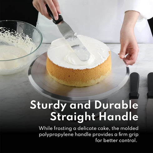New Star Foodservice 38125 Straight Icing Spatula, 14-Inch Blade, 19-Inch Overall, Silver