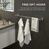Adjustable 16 to 27.6 Inch Single Towel Bar, iMomwee Chrome Finished SUS304 Stainless Steel Bath Towel Holder, Wall Mounted Towel Rail for Bathroom Kitchen Washroom, 1" Diameter Towel Rod with Hooks