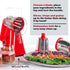 Nutrislicer 3-in1 Kitchen Spinning/Rotating Mandoline Countertop Vegetable Slicer Fruits Slicer Chopper Shredder Grater with 3 Stainless Steel Drum Blades For Vegetable, Fruits, Cheese As Seen On TV