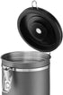 Bretani 24 oz. Stainless Steel Coffee Canister & Scoop Set - Large Airtight Kitchen Storage Container for Storing Beans & Grounds - Dark Gray