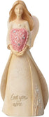 Enesco Foundations Love You More Mini Angel, 4.53" Polyresin Figurine