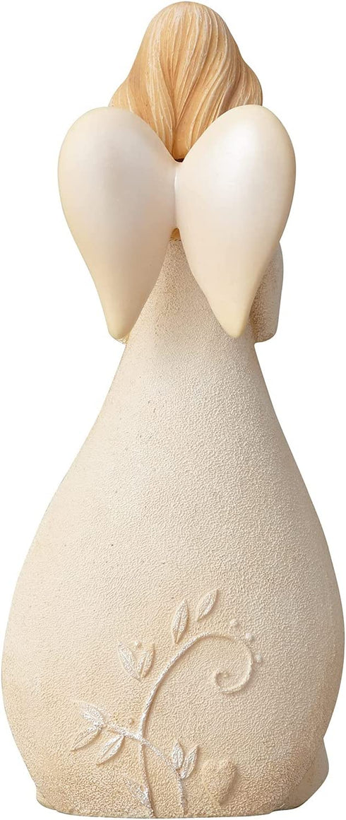 Enesco Foundations Love You More Mini Angel, 4.53" Polyresin Figurine