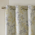 SUNSMART Julie Botanical Print Blackout, Casual Grommet Window Curtain for Bed Living Room Kitchen, Black, 1-Panel Pack, 50x84, Yellow