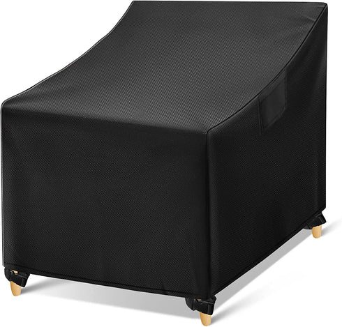 WLEAFJ Outdoor Chair Covers Waterproof, Black Lawn Patio Furniture Covers, Heavy Duty Wicker Garden Sofa Chair Cover, Single - 30" W x 37" D x 31" H