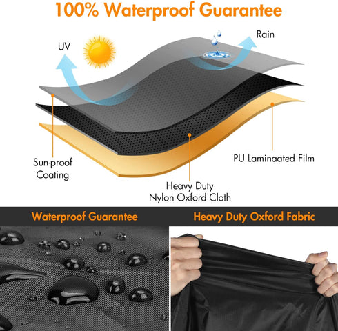 WLEAFJ Outdoor Chair Covers Waterproof, Black Lawn Patio Furniture Covers, Heavy Duty Wicker Garden Sofa Chair Cover, Single - 30" W x 37" D x 31" H