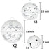 DearHouse 10 Pcs Big Christmas Jingle Bells, 2Inch-3.6Inch White Glitter Christmas Metal Sleigh Bells Rustic Craft Bells for Christmas Tree Wreath Garland Ornaments Holiday DIY Decorations