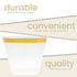 Plasticpro 9 oz Disposable Plastic Party Cups,Old fashioned Designed Tumblers, With gold Rim 100 Count, Crystal Clear