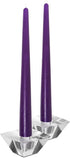 Hyoola Tall Taper Candles - 10 Inch Purple Unscented Dripless Taper Candles - 8 Hour Burn Time - 12 Pack
