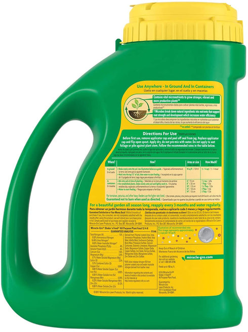 Miracle-Gro Shake 'N Feed All Purpose Plant Food, Plant Fertilizer, 4.5 lbs.