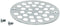 Westbrass D3192-26 4" OD Brass Shower Strainer Grid Drain Cover, 1-Pack, Polished Chrome