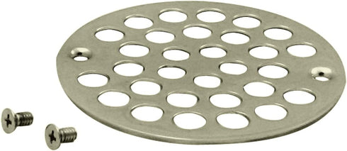 Westbrass 4" O.D. Sold Brass Shower Strainer Cover, Polished Nickel, D3192-05