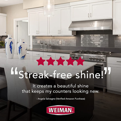 Weiman Quartz Countertop Cleaner and Polish - 24 Ounce (2 Pack) - Clean and Shine Your Quartz Countertops Islands and Stone Surfaces with Ultra Violet Protection