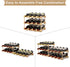 Wine Rack Freestanding Storage 8 Bottle Capacity, 2 Tiers Modular Small Wine Racks Countertop, Farmhouse Wood Wine Holder Stands for Pantry Table Top Organizer (Natural, 8 Bottles)