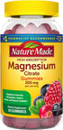Nature Made High Absorption Magnesium Citrate 200 mg per serving, Dietary Supplement for Muscle, Nerve, Bone and Heart Support, 60 Gummies, 30 Day Supply