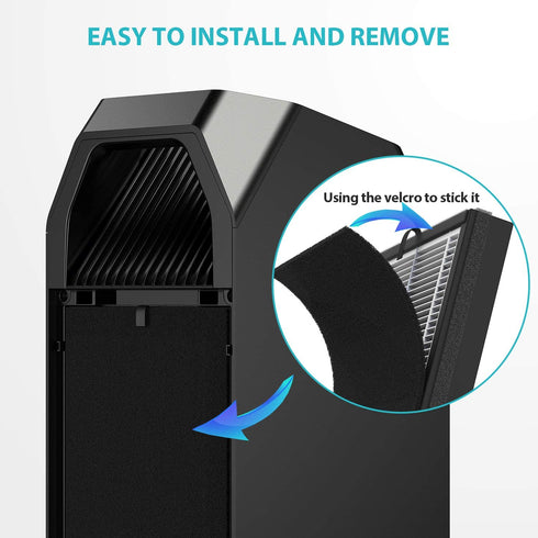 Eureka Air Purifier NEA-C1, Activated Carbon Filter x 4, Replacement for InstantClear NEA120, Black