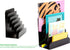 Mind Reader Vertical Desk File Organizer, 6 Slots, Black