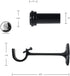 Decopolitan 27941-18ES End Cap Curtain Rod Set, 18 to 36-Inch, Black Espresso