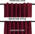 Blackout Window Panels Burgundy Bedroom Blackout Draperies Panels Back Tab/Rod Pocket Curtain Draperies Light Block for Room Darkening Window Curtain, 52 by 63 Inch, Burgundy 2 Panel