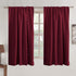 Blackout Window Panels Burgundy Bedroom Blackout Draperies Panels Back Tab/Rod Pocket Curtain Draperies Light Block for Room Darkening Window Curtain, 52 by 63 Inch, Burgundy 2 Panel