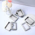 TecUnite Metal Tin Box Clear Top Tins Box Empty Storage Tins Case Rectangle Containers Can with Large Clear Window for Candles, Candies, Gifts, Balms and Treasures, Silver (24)