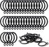 ANJUU 36 Pack 38mm Inner Diameter Metal Curtain Drape Sliding Eyelet Rings Black Tone