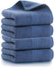 Bathroom Hand Towels (14x30 inch), Home Soft 100% Cotton Super Soft Highly Absorbent Hand Towels for Bath, Hand, Face, Gym and Spa (Blue-4ack)