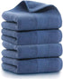 Bathroom Hand Towels (14x30 inch), Home Soft 100% Cotton Super Soft Highly Absorbent Hand Towels for Bath, Hand, Face, Gym and Spa (Blue-4ack)