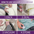 XUTAI Vacuum Storage Bags - 9 Packs Space Saver Bags Vacuum Storage Bags (3 Large, 3 Medium, 3 Small ) with Pump, 80% More Storage! Large Vacuum Sealer Bags for Clothes, Comforters, Blanket, Bedding