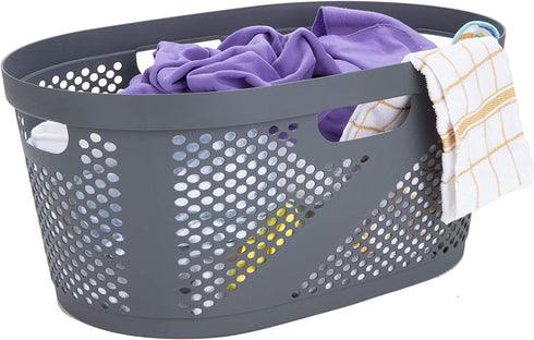 Mind Reader Laundry, Gray 40 Liter Clothes Basket