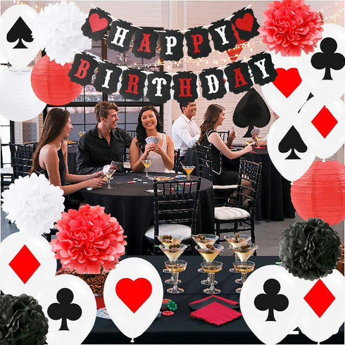 Poker Birthday Party Decorations/Poker Theme Party Supplies Casino Party Decoration Supplies Casino Theme Party,Las Vegas Themed Parties,Casino Night,Casino Birthday D©co/Women 40th/50th Birthday