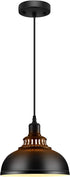 Pendant Light Metal Vintage Industrial Hanging Ceiling, MgLoyht, for Farmhouse Kitchen Island Restaurant Dining Room,Black