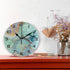 One Bear Modern Green and Gold Marble Texture Wall Clock, Silent Non Ticking Battery Operated Round Clock for Kitchen Office School Home Decorative