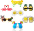 Novelty Party Sunglasses Creative Funny Hawaiian Themed Tropical Glasses Party Eyewear Beach Photo Booth Props Eyeglasses