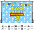 HEETON Two Infinity and Beyond Backdrop Buzz Banner Light Year Toy Inspired Story 2nd Birthday Balloons Party Supplies Decorations Photo Prop for Girl Boy Baby Background -7 x 5ft