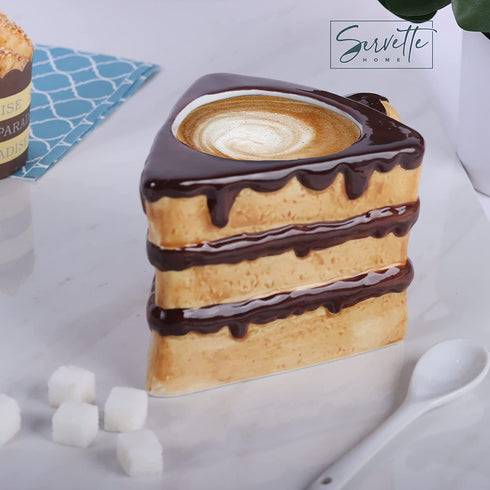Funny Ceramic Coffee Mug 12oz - Slice of Cake