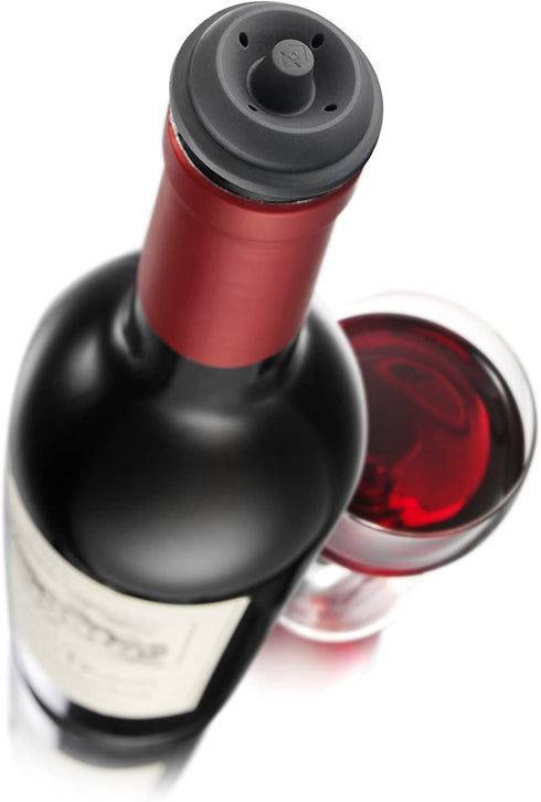 Vacu Vin Wine Saver Vacuum Stoppers Set of 6 Grey