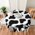 Cow Print Tablecloth Round Washable Table Cover for Kitchen Dining Picnic Party Table Mats 60 Inch