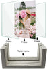 CRUGLA 5x7 Glass Picture Frame Set of 2, Double Sided Frameless 5 by 7 Photo Frames for Tabletop Display