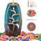 SOYO Backflow Incense Burner Ceramic Waterfall Incense Holder with 120 Backflow Incense Cones + 30 Incense Sticks + 1 Tweezer, Aromatherapy Ornamental for Home Office Yoga, Blue
