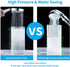 KAIYING Filtered Shower Head with Pausing Switch, High Pressure Hand Held Detachable and Removable Filter Showerhead with 5Ft Hose, Adjustable Angle Bracket (Transparent)