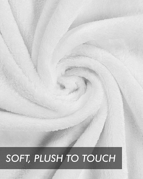 Utopia Bedding Fleece Blanket Queen Size White 300GSM Luxury Fuzzy Soft Anti-Static Microfiber Bed Blanket