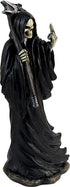 DWK - Grim Grouch - Reaper Harbinger of Death with Middle Finger Flipping The Bird Statue Satire Figurine Halloween Party Novelty Gothic Home Decor Accent, 8-inch