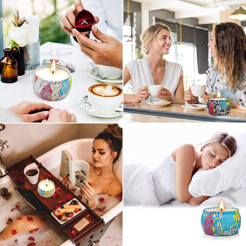 Scented Candles Gifts for Women, Aromatherapy Candles for Home Scented, with Lavender, Gardenia, Jasmine Scents, Women Gifts Candle Set for Birthday Mother's Day Bath Yoga Valentine's Day Wife, Friend