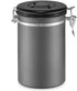 Bretani 24 oz. Stainless Steel Coffee Canister & Scoop Set - Large Airtight Kitchen Storage Container for Storing Beans & Grounds - Dark Gray