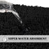 Bath Rug for Bathroom 20x32 Non Slip Bathroom Rug Water Absorbent Washable Rug Mat for Indoor Extrance Feature Extra Thick Bouncy Fluffy Chenille, Black - 20" x 32"